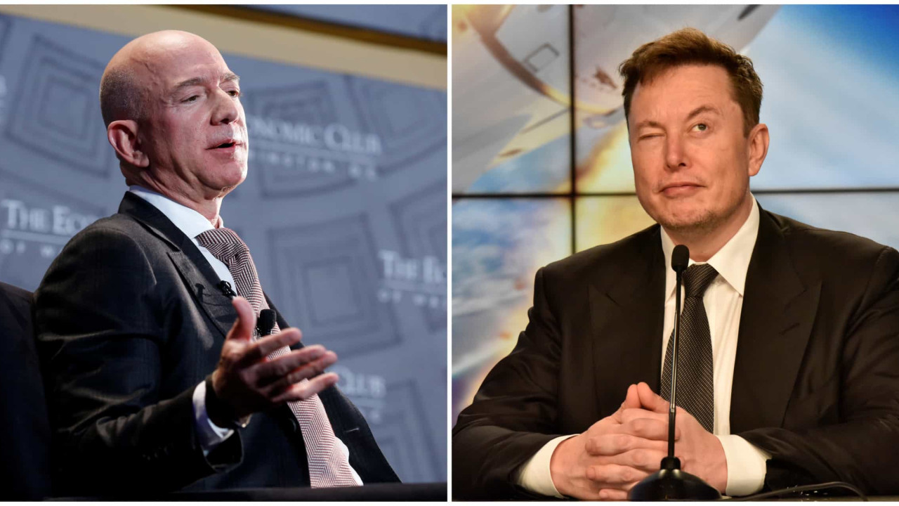 Elon Musk 'reacendeu' conflito com Jeff Bezos na rede social X