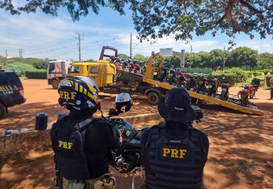 Em Rondonópolis, operação da PRF apreende 60 motocicletas